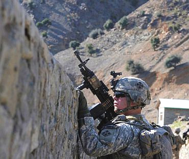 A US soldier in Afghanistan's Kunnar province
