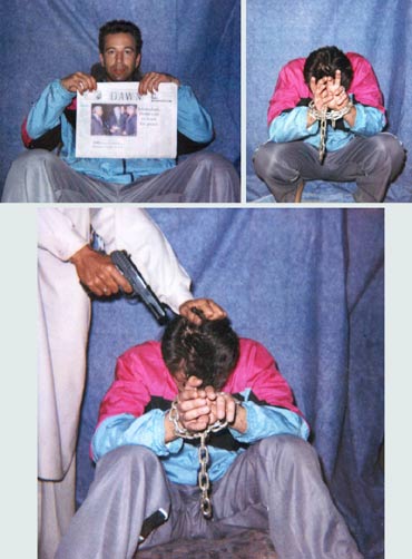 Photographs released by the kidnappers of Wall Street Journal reporter Daniel Pearl