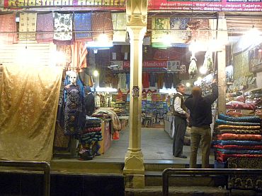 A saree shop in Jaipur