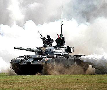 A Pakistani battle tank