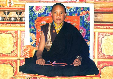 A file photo of the Karmapa in 1997. He fled to India in 2000