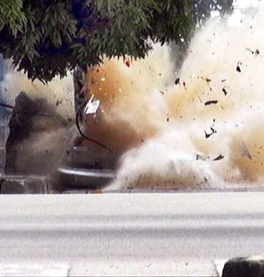 In PHOTOS: Dramatic shots of a car bomb blast