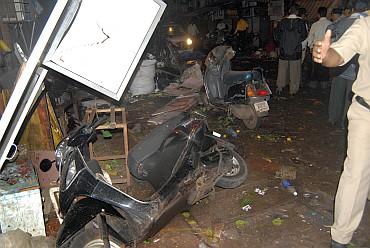 The blast site at Opera House