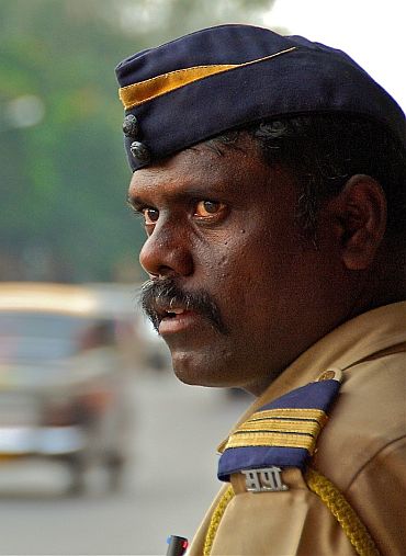 A Mumbai police constable on duty