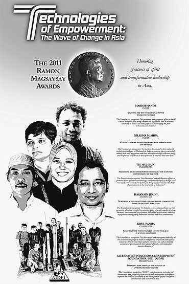 Two Indians were among this years Magasaysay award winners
