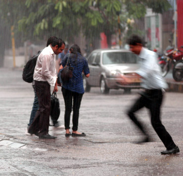 Some Mumbaikars enjoyed the showers as a much-needed relief from the sweltering heat
