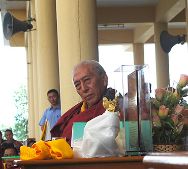 Outgoing Tibetan prime minister Samdhong Rinpoche