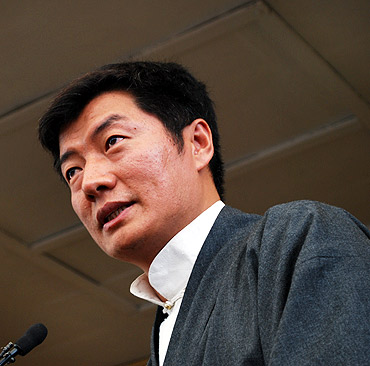 The elected prime minister of the Tibet's government-in-exile, Lobsang Sangay