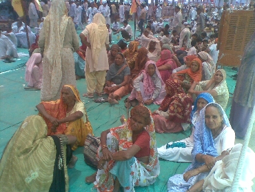 30 housewives from Haryana were camping at the ground since Friday night