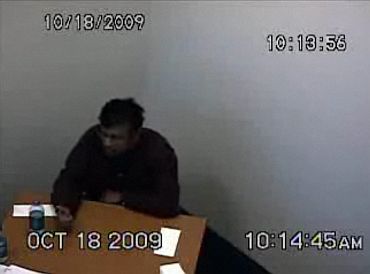 A video grab of Tahawwur Rana's interrogation