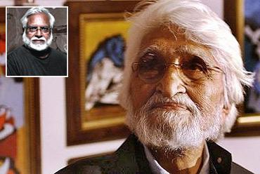 M F Husain (Inset) Manu Parekh