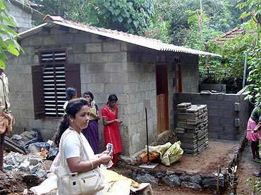 The houses constructed by Dr Sunil have two bedrooms, a kitchen and a bathroom