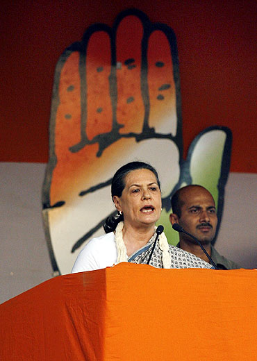 Congress president Sonia Gandhi