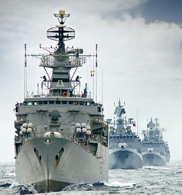 India and Pakistan clash over naval ships