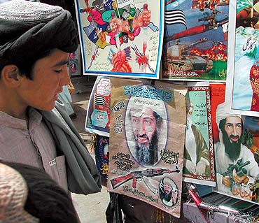 Posters of Osama bin Laden