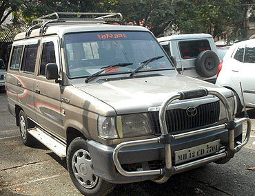 The Qualis car reportedly used by the accused in the operation to kill Dey