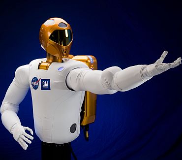 Robonaut2   or R2 for short   is the next generation dexterous robot, developed through a Space Act Agreement by NASA and General Motors. It is faster, more dexterous and more technologically advanced than its predecessors and able to use its hands to do work beyond the scope of previously introduced humanoid robots