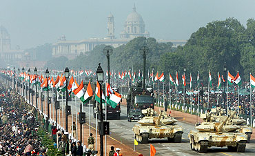 The Republic Day parade in New Delhi