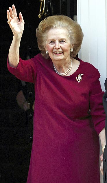 Former British prime minister Margaret Thatcher, whom Archer admires