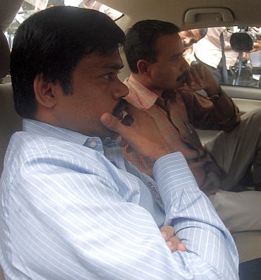File photo shows Sadiq Batcha being taken away from his residence for questioning by Central Bureau Investigation