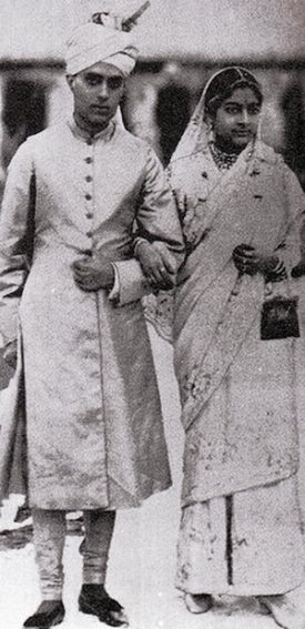 Nehru with Kamala after their wedding