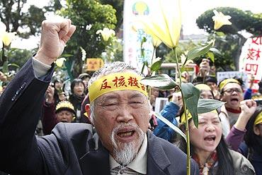 An anti-nuclear protest