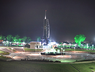 The memorial in the night