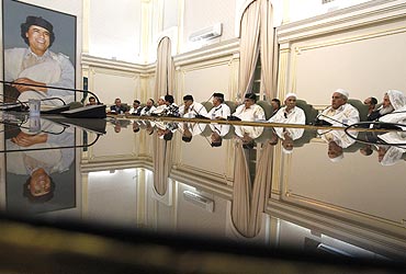 Tribal leaders hold a meeting in Tripoli
