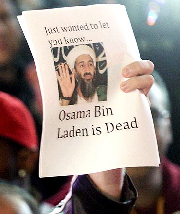 People celebrate after Al Qaeda leader Osama bin Laden was killed in Pakistan