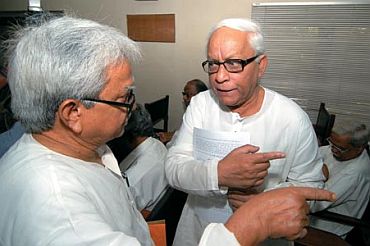 Biman with WB Chief Minister Buddhadeb Bhattacharjee