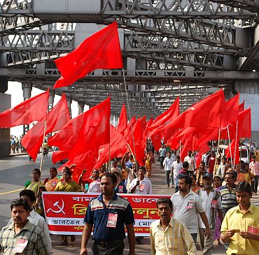 A Left Front rally in Kolkata