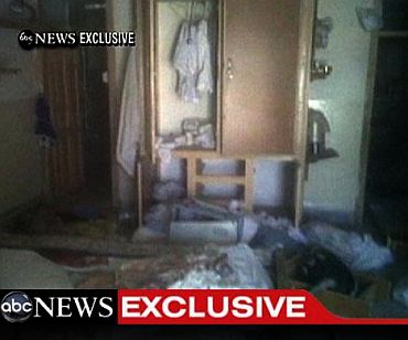 A frame grab obtained from ABC News shows the interior in the mansion where Osama Bin Laden was killed