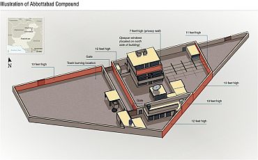 A drawing, released by the United State Department of Defence, shows the compound that bin Laden was killed in