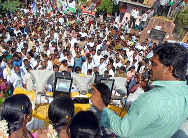 Jagan Reddy's rallies are a show of strength