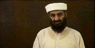 Bin Laden is shown in this video frame grab released by the US Pentagon