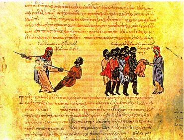 Varangian Guardsmen, an illumination from the Skylitzis Chronicle