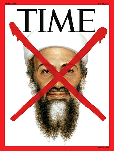 -The cover of a special edition of TIME magazine devoted to the death of Osama bin Laden