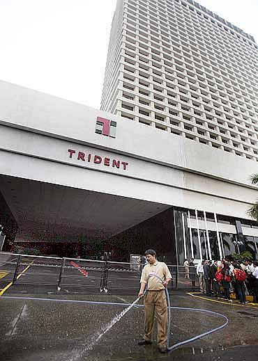 The Trident hotel, one of the sites of the 26/11 attack