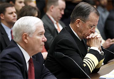 US Secretary of Defense Robert Gates  and Chairman of the Joint Chiefs of Staff Admiral Mike Mullen