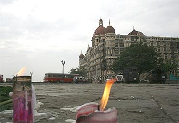 Remembering the victims of 26/11 near Taj Mahal Hotel, one of the sites of the attack