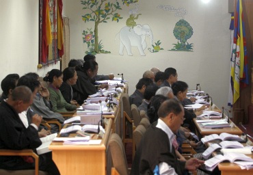 Parliamentarians of Tibet's government-in-exile in session in Dharamshala