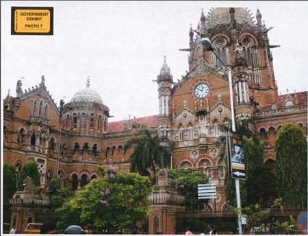 An exhibit by the US attorney's office in the ongoing trial of Tahawwur Rana in a Chicago court shows a picture of the Chhattrapati Shivaji terminus in Mumbai (site of 26/11 strikes) that was in David Headley's possession