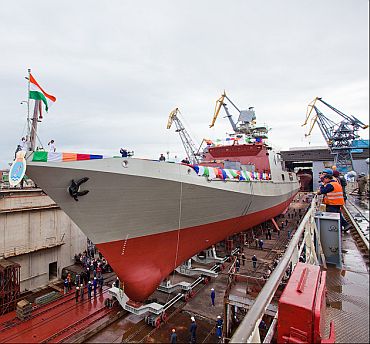 Indian Navy's new stealth frigate launched