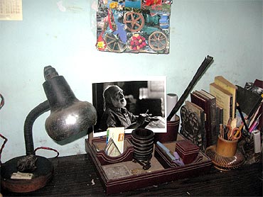 Badal Sircar's desk at which he wrote his plays