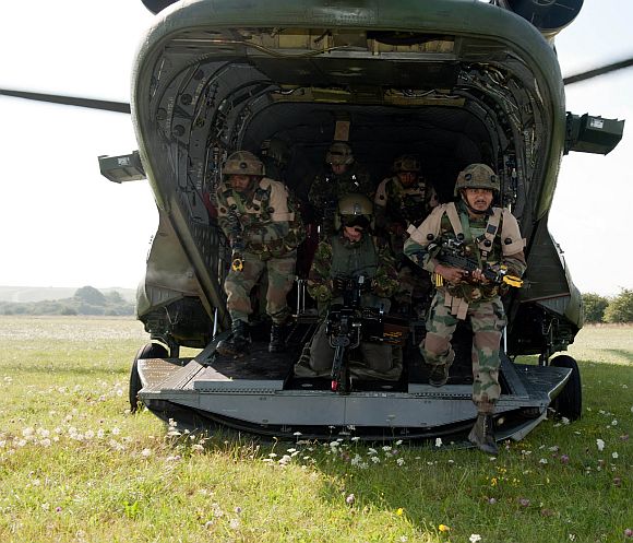 File photo of an Indo-US military exercise