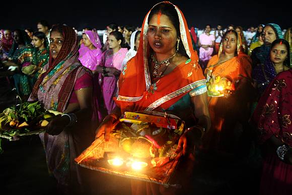 In PIX: Chhath celebrated with traditional fervour in Mumbai