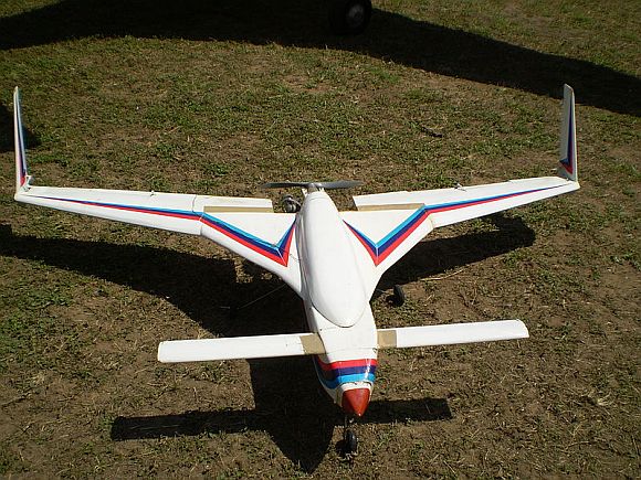 A remote controlled model of the Rustom UAV