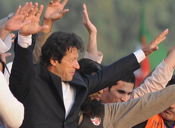 Pakistan's cricketer-turned-politician Imran Khan