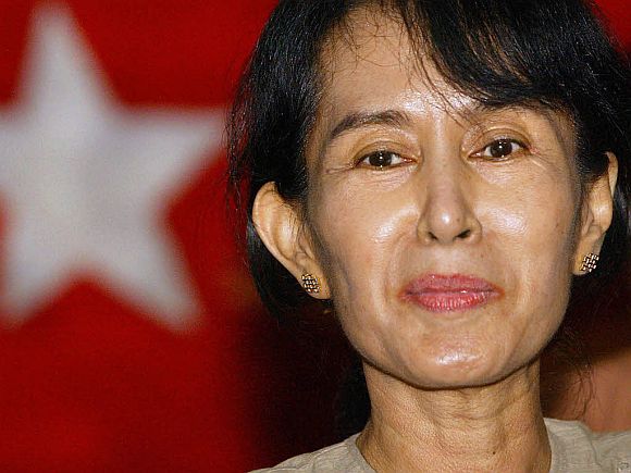 File photo of dissident leader Aung San Suu Kyi