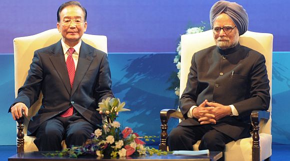File photo of Dr Singh with his Chinese counterpart Wen Jiabao